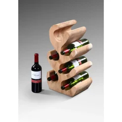 Faktorei Weinregal für 6 Flaschen aus Suarholz