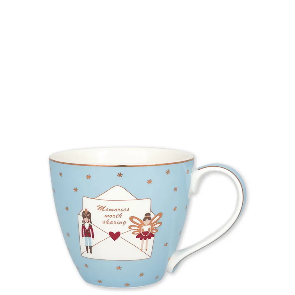 GreenGate Mug Xmas Letter pale blue