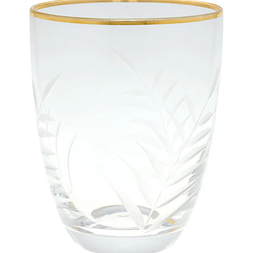 GreenGate Wasserglas Cutting mit Goldrand