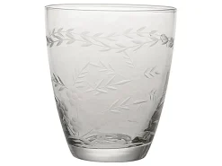 GreenGate Wasserglas klar mit Schliff