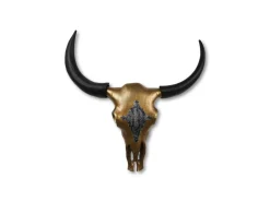 HSM Collection Büffelkopf Gold/Schwarz Metall