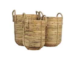 HSM Collection Korbset Kika Rattan 3er