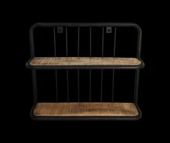 HSM Collection Wandregal Mangoholz/Eisen