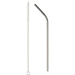 IB Laursen 6 Edelstahl Strohhalme mit Knick