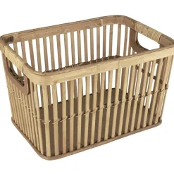 IB Laursen Bambus Korb mit Griffen offenes Geflecht