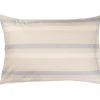 IB Laursen Baumwoll-Kissenbezug natur mit weißen und hellblauen Streifen