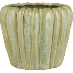 IB Laursen Blumentopf mit Rillen Keramik