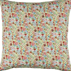 IB Laursen Blumiger Kissenbezug aus Baumwolle quadratisch