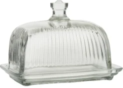 IB Laursen Butterbox aus Glas mit Rillen