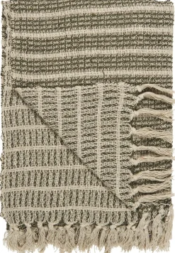 IB Laursen Decke mit Streifenmuster und Fransen