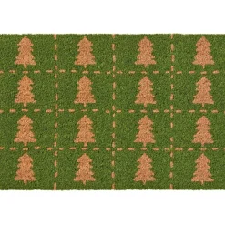 IB Laursen Fussmatte Türmatte grün mit Tannenbäumen