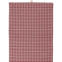 IB Laursen Geschirrtuch mit kleinen naturfarbigen Karos