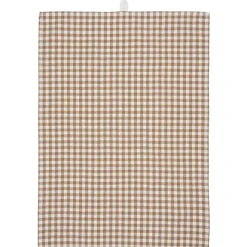 IB Laursen Geschirrtuch mit kleinen naturfarbigen Karos