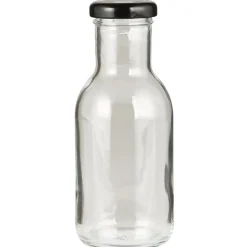 IB Laursen Glas-Flasche mit schwarzem Schraubdeckel