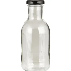 IB Laursen Glas-Flasche mit schwarzem Schraubdeckel