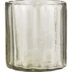 IB Laursen Glastopf mit breiten Rillen mundgeblasen