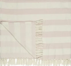 IB Laursen Hammam Handtuch mit Fransen und Streifen