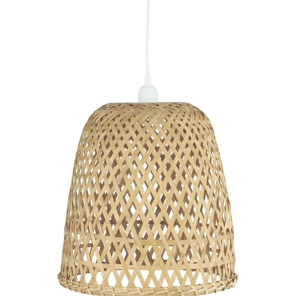 IB Laursen Hängelampe Bambusgeflecht