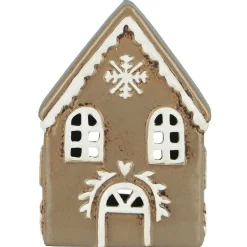 IB Laursen Keramik Lebkuchenhaus Teelichthaus Stillenat Schneekristall