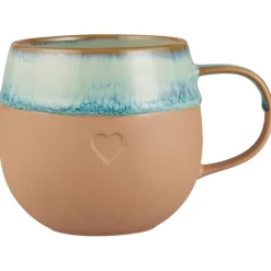 IB Laursen Keramik Tasse mit Henkel Heart, runde Form