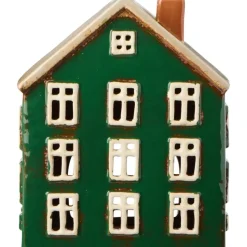 IB Laursen Keramikhäuschen für Teelicht Nyhavn grün