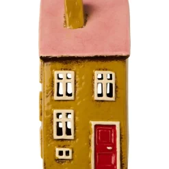 IB Laursen Keramikhäuschen Teelicht Nyhavn rote Tür an Seite