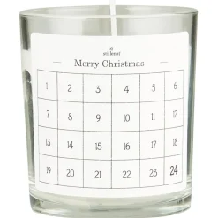 IB Laursen Kerze im Glas mit 1-24 Etikett