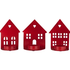 Ib Laursen Kerzenhalter für Teelicht Hausfassade 3er Set