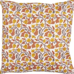 IB Laursen Kissenbezug Annika mit grauen, gelben und orangen Weinreben