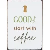 IB Laursen Metallschild Good days start with Coffee