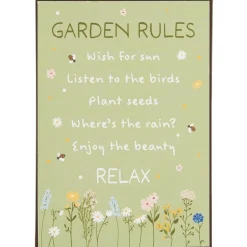 IB Laursen Metallschild Garden Rules