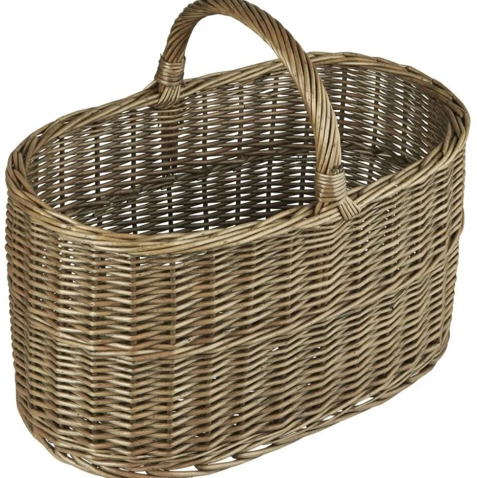 IB Laursen Ovaler Korb geraden Seiten und Henkel