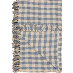 IB Laursen Plaid aus reiner Baumwolle Natur