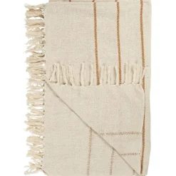 IB Laursen Plaid aus reiner Baumwolle Natur