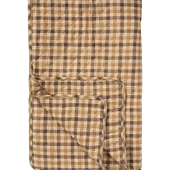 IB Laursen Quilt mit braunem Karomuster