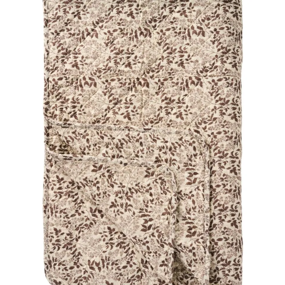IB Laursen Quilt mit milky brown Blattmuster