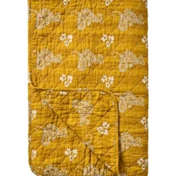 IB Laursen Quilt mustard mit Paisleymuster, gesteppte Decke
