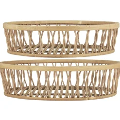 IB Laursen Rundes Bambustablett 2er Set