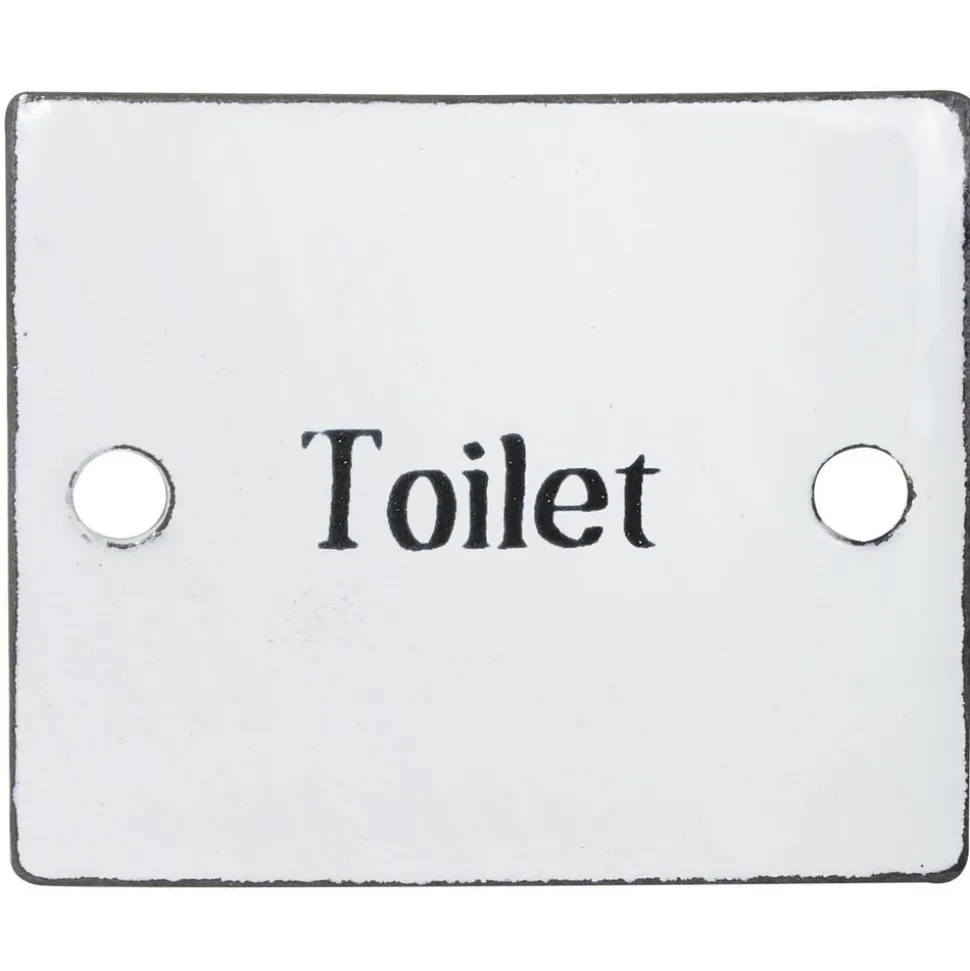 IB Laursen Schild aus Emaille Toilet