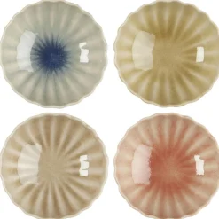 Ib Laursen Steingut Schale Blumenförmig 4er Set