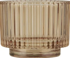 IB Laursen Teelichtglas gerillt Valencia Narrow