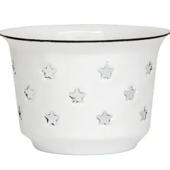 IB Laursen Teelichthalter mit Sternenmuster Emaille