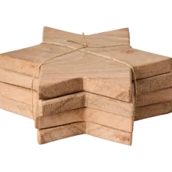 IB Laursen Untersetzer für Gläser sternförmig Akazienholz 4er-Set