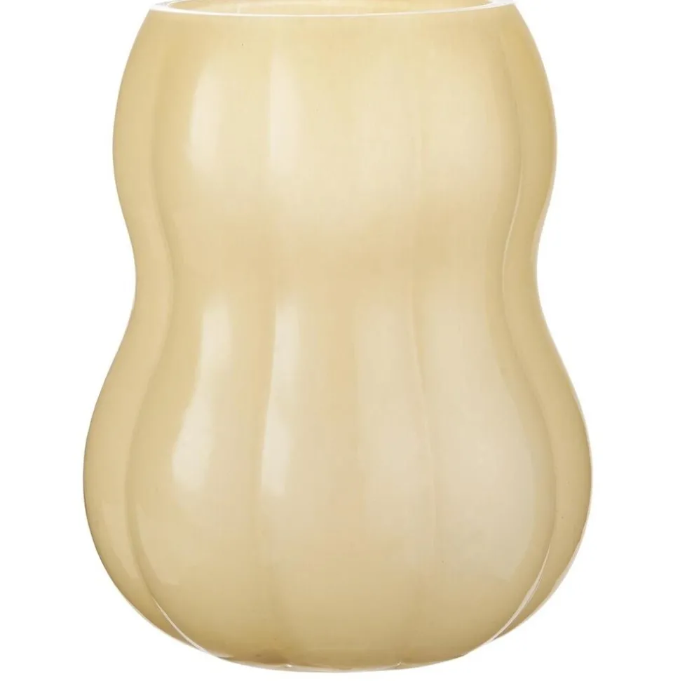 IB Laursen Vase mit Rillen Veneto durchgefärbtes Glas