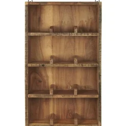 IB Laursen Wandregal aus Holz mit 4 Ablagen und Fachteilern UNIKA