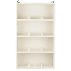 IB Laursen Wandregal aus Holz mit 4 Ablagen und Fachteilern UNIKA