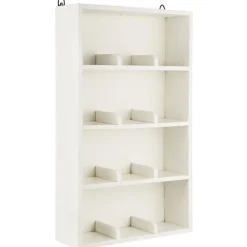 IB Laursen Wandregal aus Holz mit 4 Ablagen und Fachteilern UNIKA