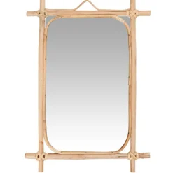 IB Laursen Wandspiegel Bambuskante
