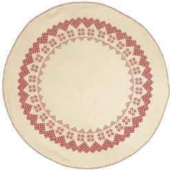 IB Laursen Weihnachtsbaumteppich mit Randstickerei