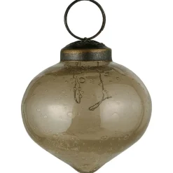 Ib Laursen Weihnachtskugel bubbled Glas zwiebelförmig